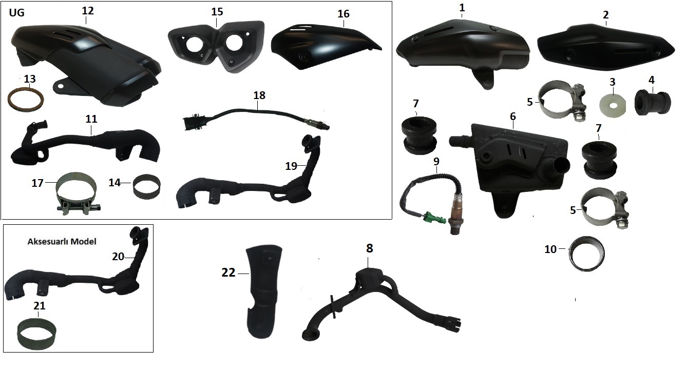 BAJAJ DOMİNAR 400 UG EGZOZ KELEPÇESİ - 2