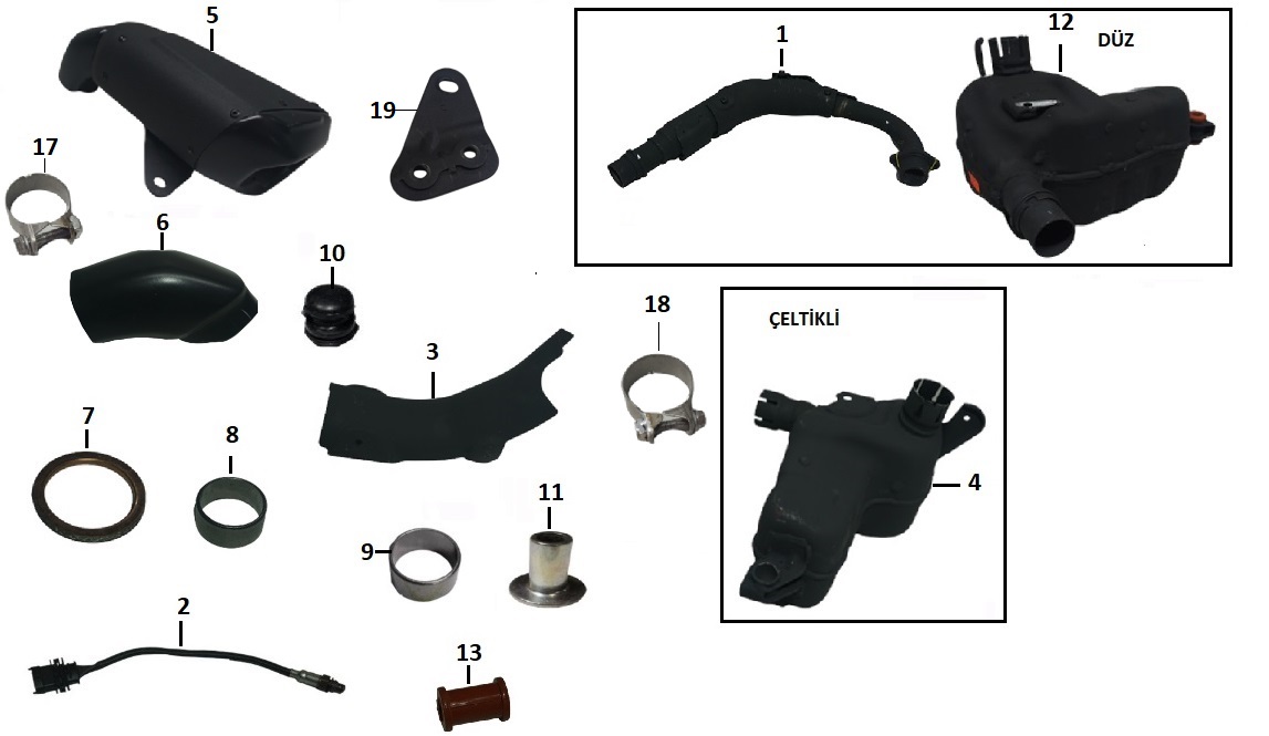 BAJAJ PULSAR F 250 EGZOZ SUSTURUCU BAĞLANTI BURCU ALT - 2