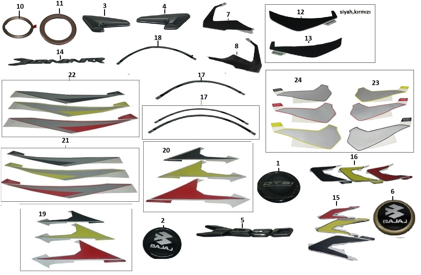 BAJAJ DOMİNAR D 250 ŞANZUMAN SOL KAPAK LOGO KAPAĞI - 2