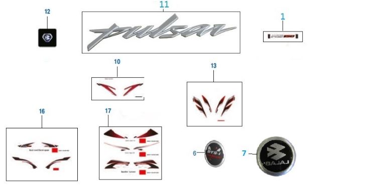 BAJAJ PULSAR NS150 ŞANZUMAN KAPAĞI SOL LOGOSU - 2