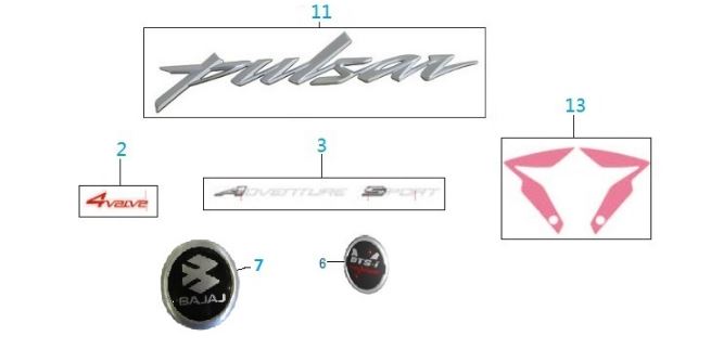 BAJAJ PULSAR AS150 ŞANZUMAN KAPAĞI SOL LOGOSU - 2