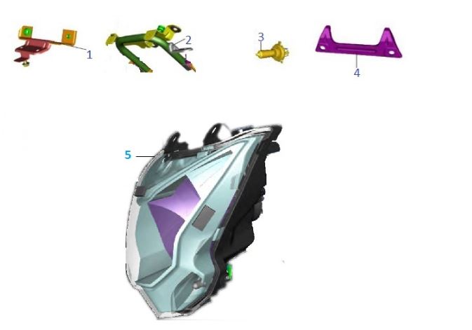 BAJAJ PULSAR N 250 FAR BAĞLANTI PLASTİĞİ  ÖN - 2