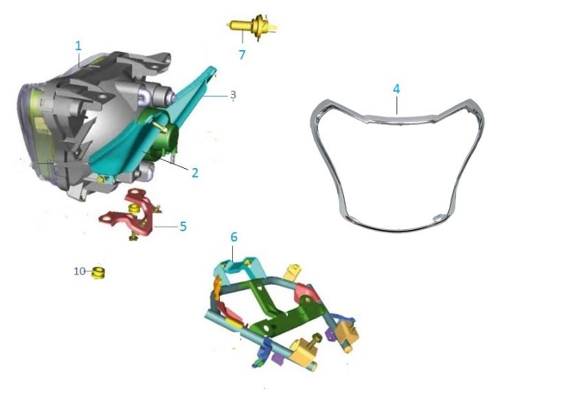 BAJAJ V15 FAR BAĞLANTI SACI  ÜST