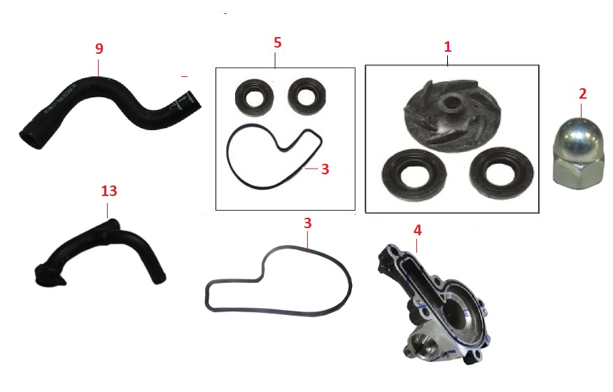 BAJAJ DOMİNAR D 250 SU POMPA ROTOR KEÇESİ SET - 2