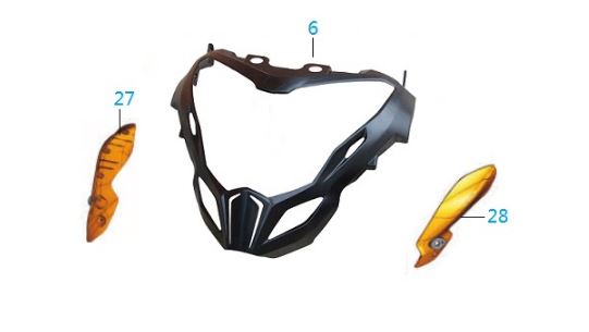 BAJAJ PULSAR NS150 FAR MUHAFAZA DEKORATİF KAPAK SOL