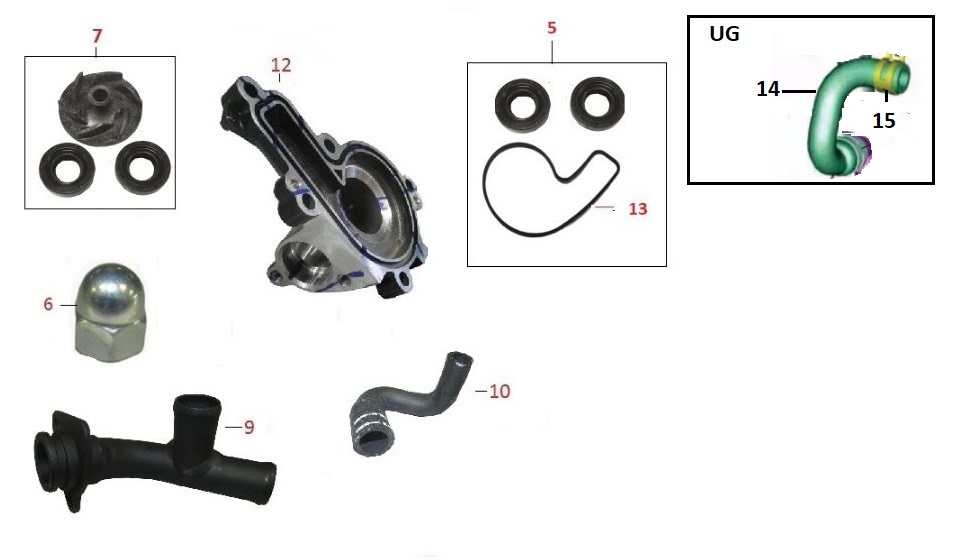 BAJAJ PULSAR NS200 UG SU POMPA KAPAK ORİNGİ - 2