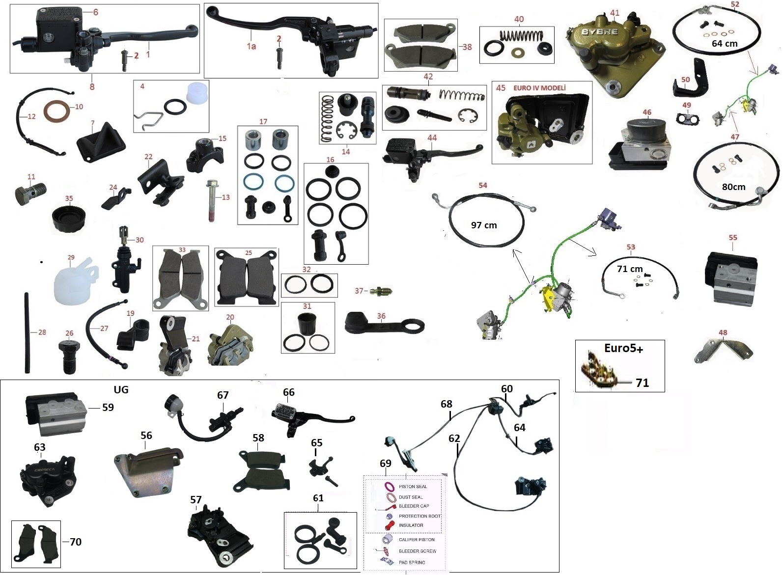BAJAJ PULSAR NS200 UG FREN HAMİLİ SABİTLEME SACI  ARKA - 2