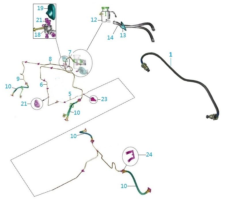 BAJAJ QUTE FREN HİDROLİK BORUSU ARKA UZUN